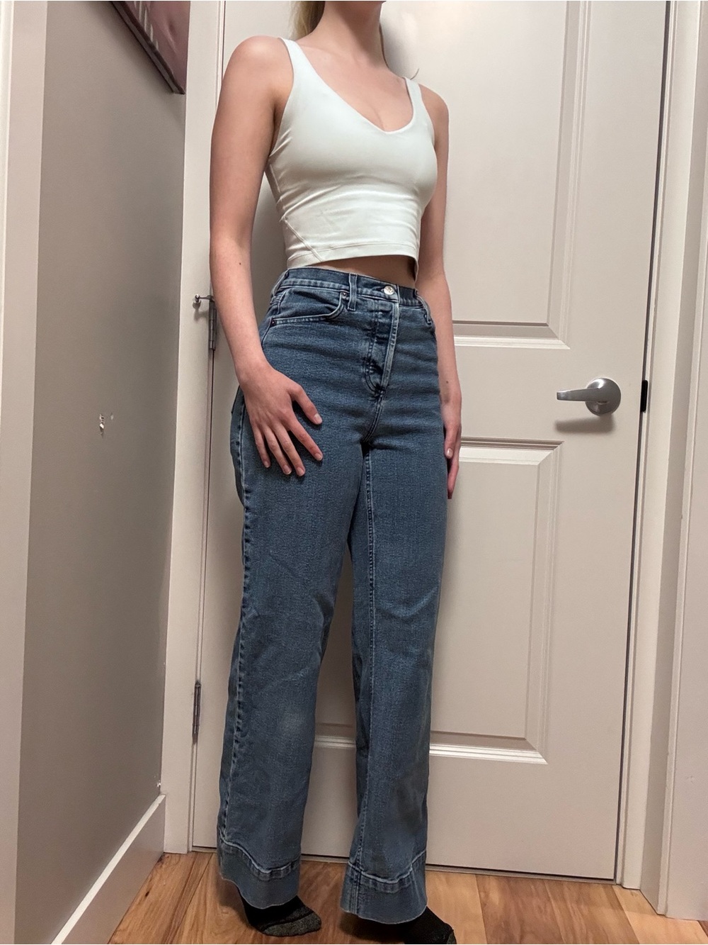 High-Rise Wide-Leg Yoga Jeans made in Canada
